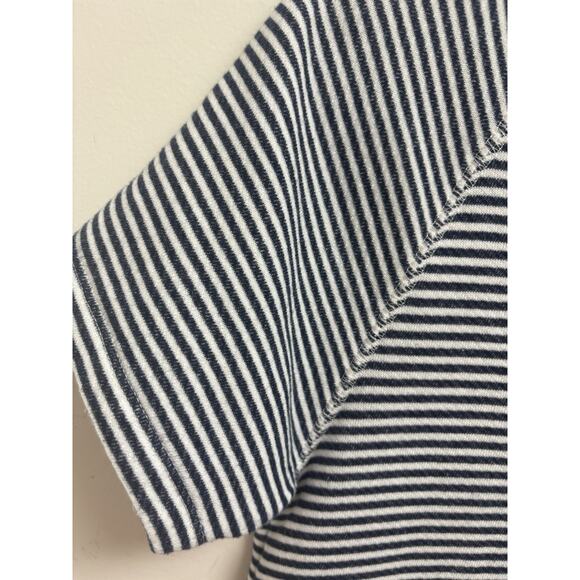 J.Crew Striped Knit T-Shirt Dress Women's Small Navy White Short Sleeve Casual - Picture 4 of 5